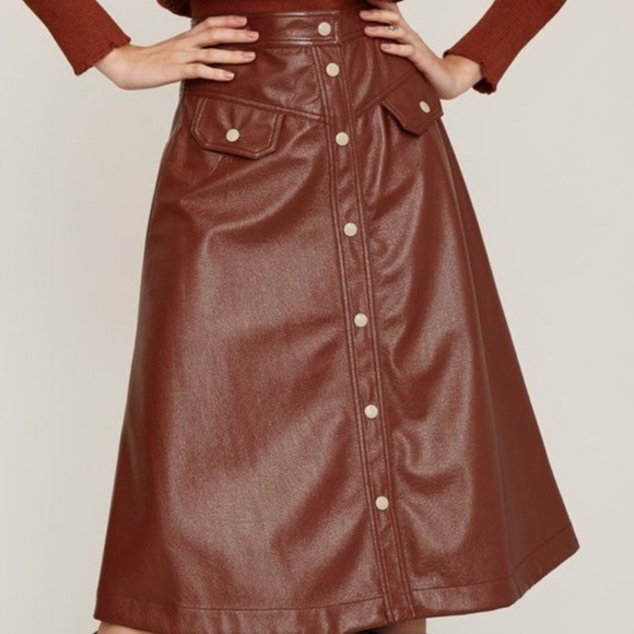 No 6. store leather skirt size 0 - Picture 2 of 7